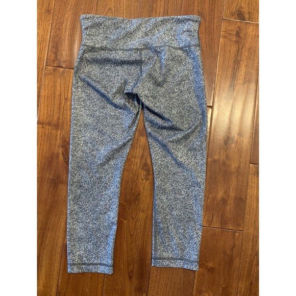 Lululemon Wunder Under Crop III Rio Mist 21" Inseam White Black Size 6 - Picture 14 of 14